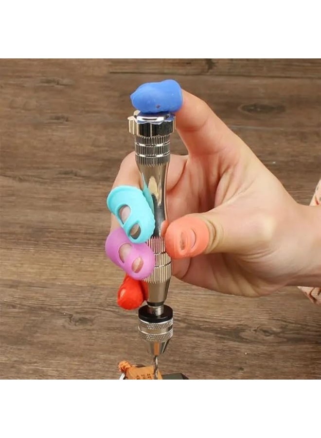 My souq store :5pcs Silicone Finger Protectors - Heat Resistant Fingertip Guards for DIY Crafts, Sewing & Hot Glue Safety - Multi-Color - Image 2